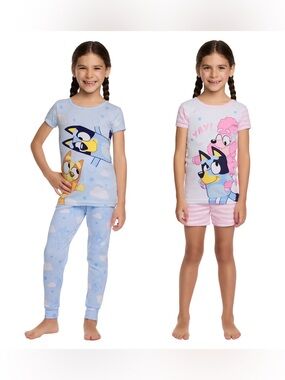 NWT Disney Bluey Girls Pajama 4-piece set, 6
